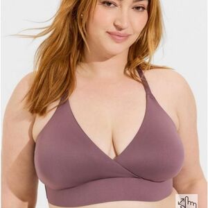 Torrid Lightly Lined Microfiber Surplice Bralette Size 3